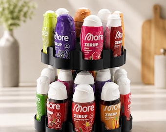 Nuevo diseño | Más espacio | Soporte giratorio para botellas ESN/More para 5/8/10/13/15/20/23 botellas | 2 niveles | Organizador de 360 grados | Impresora 3D