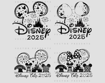Disney Trip 2025 SVG PNG – Family Vacation Shirt Design, Magical Kingdom Mouse Ears Clipart, Family Squad Sublimation for Cricut, Silhouette