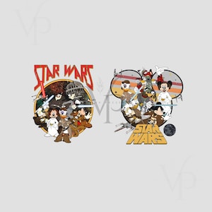 Retro Mickey and Friends Star Wars Day PNG, Star Wars Mickey Mouse , Disney Star Wars Squad Vintage Mickey Star Wars Day PNG, Retrodisney