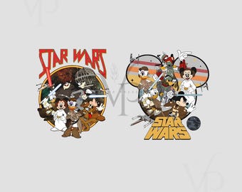 Retro Mickey and Friends Star Wars Day PNG, Star Wars Mickey Mouse , Disney Star Wars Squad Vintage Mickey Star Wars Day PNG, Retrodisney