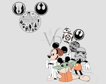 Mouse & Friends Star War Png Svg , May the 4th Be With You Png, Family Vacation Png, Disney All Character, Best Day Ever Png, Vacay Mode