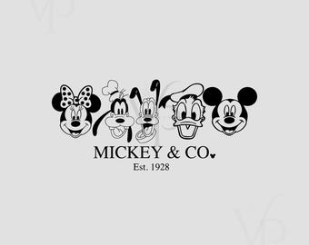 Mickey and Friends Svg, Mickey Co Svg, Png Instant Download, Printable Design, Svg, For Cricut Cutting File, Vinyl Cut File