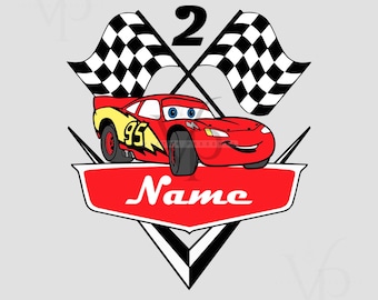 Personalized Cars Custom PNG-SVG Logo, Cars Original Birthday Sublimation, Custom Cars Logo with Name age, Cars Cake Topper T-Shirt Cliparts