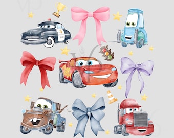 Cars Coquette Png,Retro Cars Png. Family Vacation Png, Family Trip Png, Magical Kingdom Png, Family Trip Shirt, Car Sublimation Design
