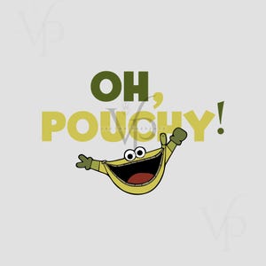 面白い漫画のジップ口PNG | Oh Pouchy Meme Art | ステッカー、Tシャツ、昇華転写、印刷可能なユーモアクリップアートのデジタルダウンロード