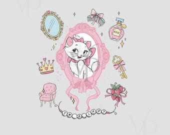 Coquette Bow Disneyland Marie Cat I'm A Lady PNG, The Aristocats Png, Disneyland Girl Trip Png, Cat Lover , Digital Download, Magic Kingdom