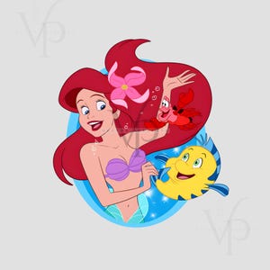 Ariel Png, Little Mermaid PNG, Ariel png, Mermaid Clipart, Little Mermaid Png, Princess Png, Instant Download, Digital File, Family Vocation