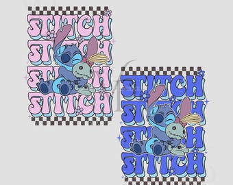 Stitch Scrump Spring PNG, Retro Stitch Easter Png, Magical Summer PNG, Family Vacation, Family Trip Png, Vacay Mode Png, Magic Kingdom Png