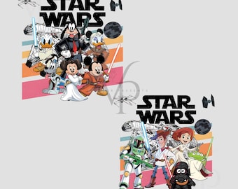 Retro Star Wars Disney PNG, Mickey & Friends Jedi Clipart – Toy Story Star Wars Mashup, Space Travel Png,Family Vacation Png, Vacay Mode Png