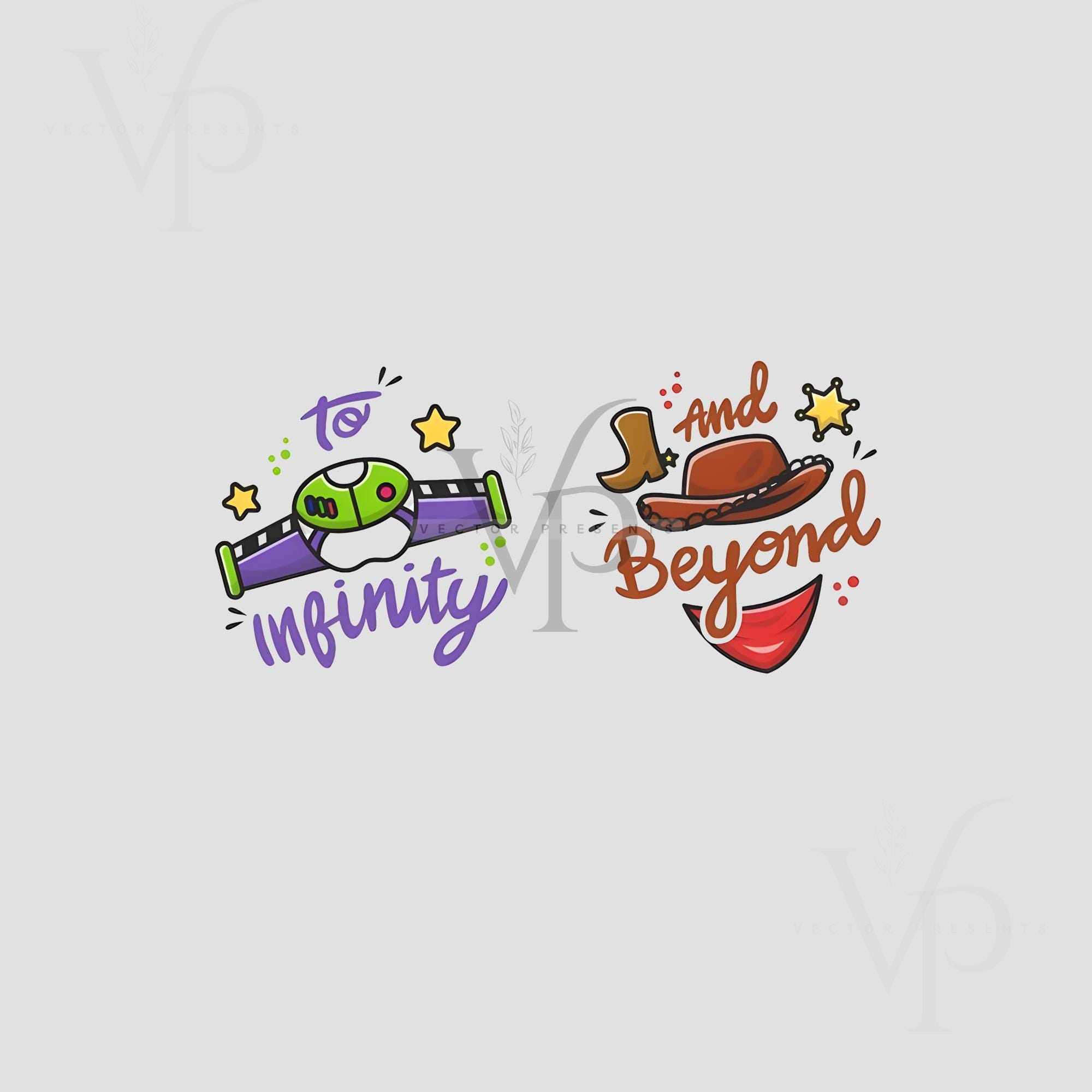 To Infinity and Beyond SVG PNG – Space, Cowboy Matching Clipart ,Bundle Family Vacation, Family Squad Png Download for Cricut & Sublimation
