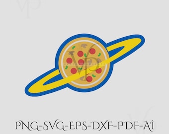 Pizza Planet SVG PNG, Space Food Logo Clipart, Funny Pizza Lover PNG, Redigerbar Sublimeringsdesign Anpassningsbar T-shirt Tryck Toy Story png