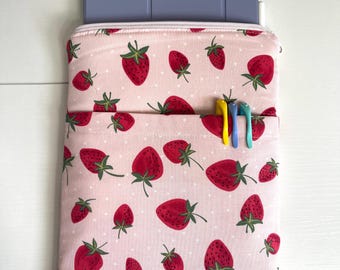 Gesteppte Kindle-Tasche: E-Reader-Tasche aus Baumwolle mit optionaler Innentasche