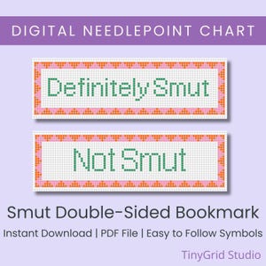 Smut Double-Sided Bookmark Digital Needlepoint Chart
