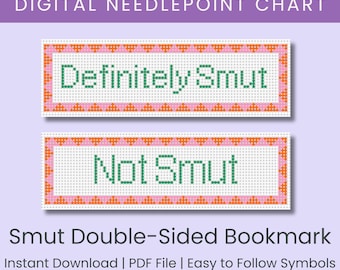 Smut dubbelzijdige bladwijzer digitaal borduurpatroon