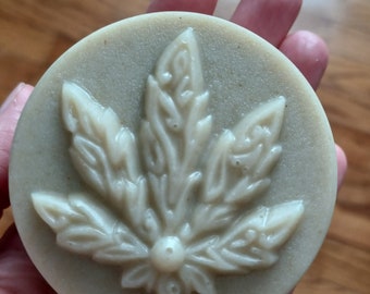 Artsy Round Hemp Seed oil Handcrafted Soap Vegan Palm Oil Free 4/20 Cannabis