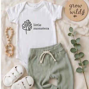 Little Monstera Gender Neutral Baby Onesie | Gift for Plant Lovers, Gardeners