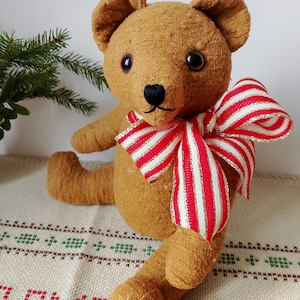 1950年代のテディベア。クマが吠えます。ヴィンテージのクレメンス社製 