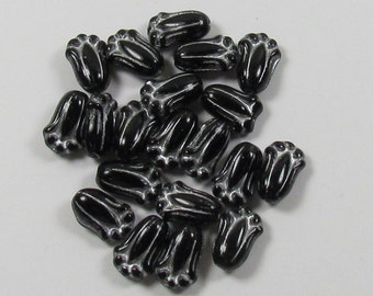 20 Czech Glass Pressed beads Tulip shape