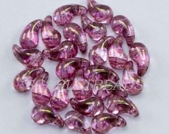50 pcs Czech Pressed Glass Beads ZoliDuo®  5x8 mm, color 00030_15495-32Right