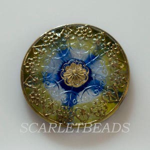 Hecho a mano arte checo vidrio cabochon tamaño 32mm 1 pc RS_1413-03