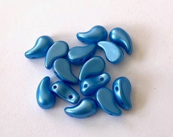 4 x pezzi di vetro ceco perline Zoliduo, 5 x 8 mm, 2 colori a