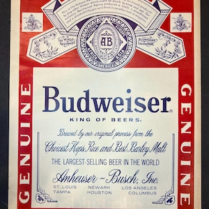 Budweiser Beer Ad | 1968  | Very Classic Budweiser | A Must for Any Man Cave | Home Decor | Pop Culture