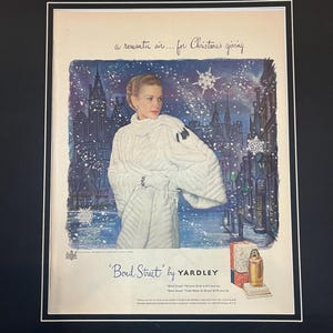 VTG Perfume Ad | “A romantic air…for Christmas giving” Bond Street by Yardley of London | 1947