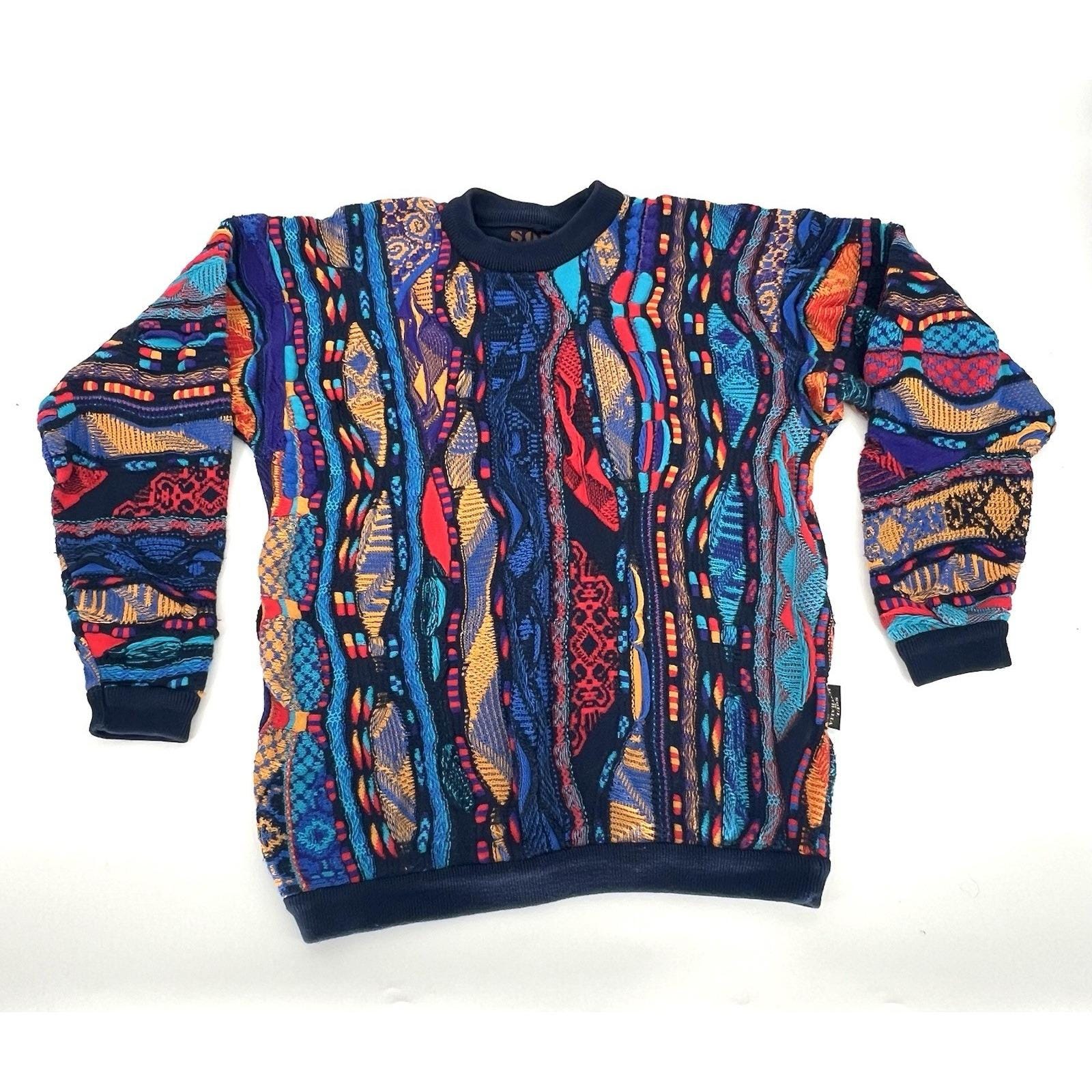 Soul of Australia COOGI Wool 3D Knitted Sweater SZ S Multicolor