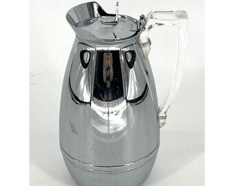 Jarra de café termo vintage de 9 pulgadas con aislamiento y mango de lucita 2585 de 1 cuarto de galón.