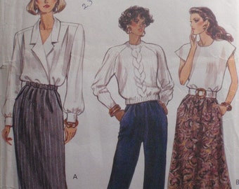 Very Easy Very Vogue Sewing Pattern - Misses Skirt and Pants - Vogue 7677 - Sizes 14-16-18, Waist 28-30-32 - Uncut