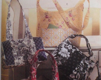 Butterick 4624 Lined Handbag and Shoulder Bag Sewing Pattern