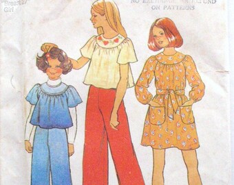 Simplicity 7243 CLEARANCE Vintage Pattern Girls Skirts In Three Variations Size 14 UNCUT