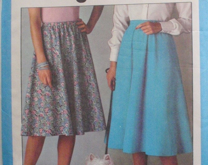Circle Skirt Pattern Jiffy Easy to Sew Skirt Pattern Simplicity 8339 1970's Midi Skirt Pattern Below Knee  size 10 12 Waist 25-26.5