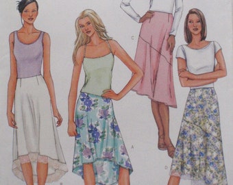 Sewing Pattern for Misses/Miss Petite Skirts With High Low Hem Variations - Butterick 3858 - Waist 23 - 25 - Uncut