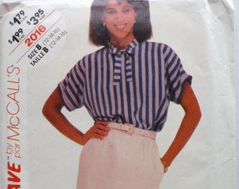 Stitch N Save Pattern - Bow Blouse and Straight Skirt Sewing Pattern - McCalls 2016 - Sizes 12-14-16, Bust 34 - 38 - Uncut