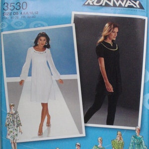 Project Runway Sewing Pattern - Misses/Miss Petite Dress or Tunic - Simplicity 3530 - Sizes 4-12, Bust 29 1/2-34 - Uncut