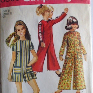 Simplicity 8569 - Preteen Girls Front Zip Jumpsuit - 1960s Simplicity Jiffy Vintage Pattern - Size 14, Bust 32