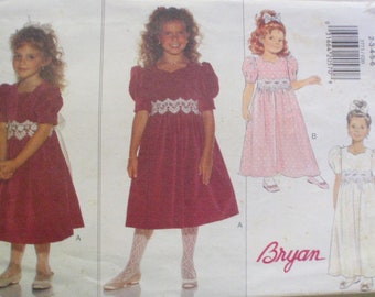 Butterick 3773 - Girls Party Dress Naaipatroon door Bryan - Maten 2-3-4-5, Borst 21 - 24