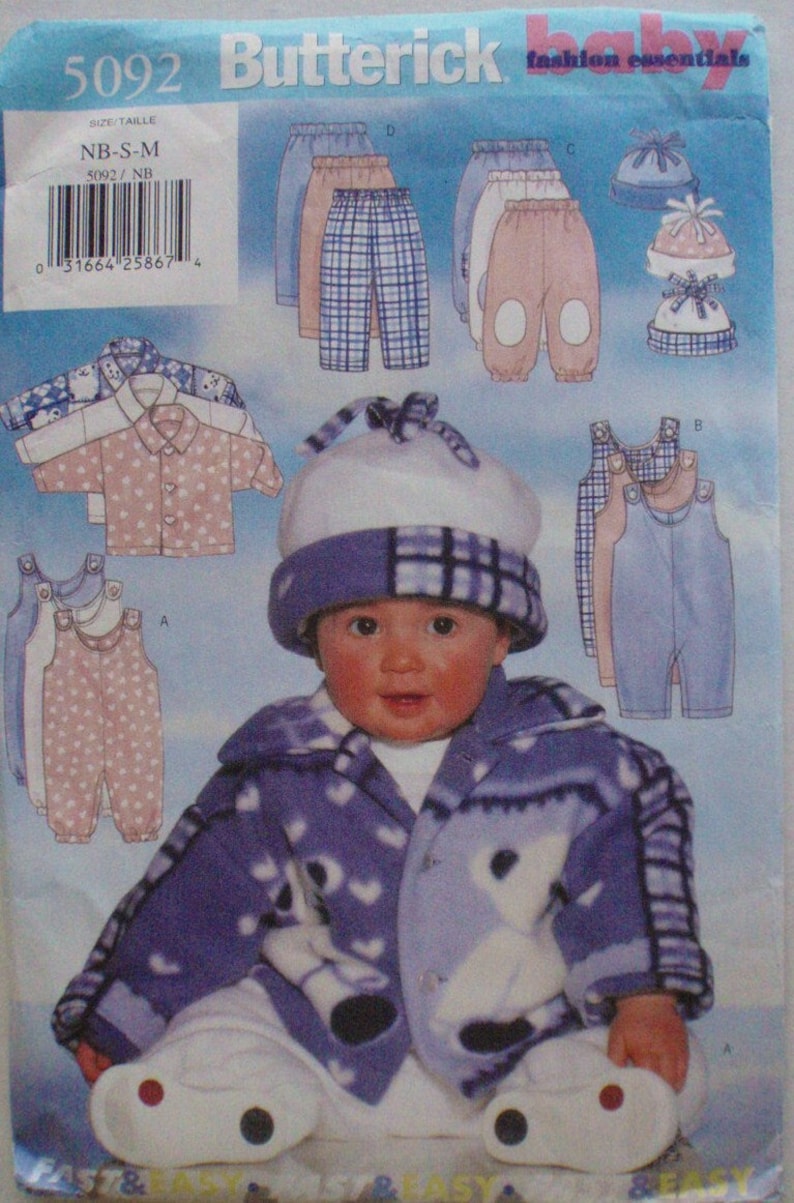 Babys Sewing Pattern Baby Jacket Jumpsuit Pants and Hat Etsy