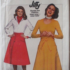 Uncut 10-12 Jiffy Back Wrap Skirt Pattern, Simplicity 8007