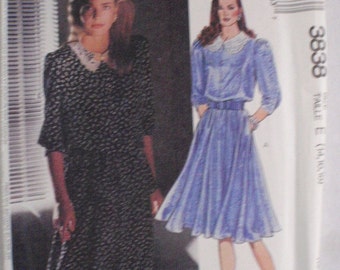 SALE - Liz Roberts Petite-able Dress, Peplum Top and Fit and Flare Skirt Sewing Pattern - McCalls 3838 - Sizes 14-16-18, Bust 36-40 - Uncut