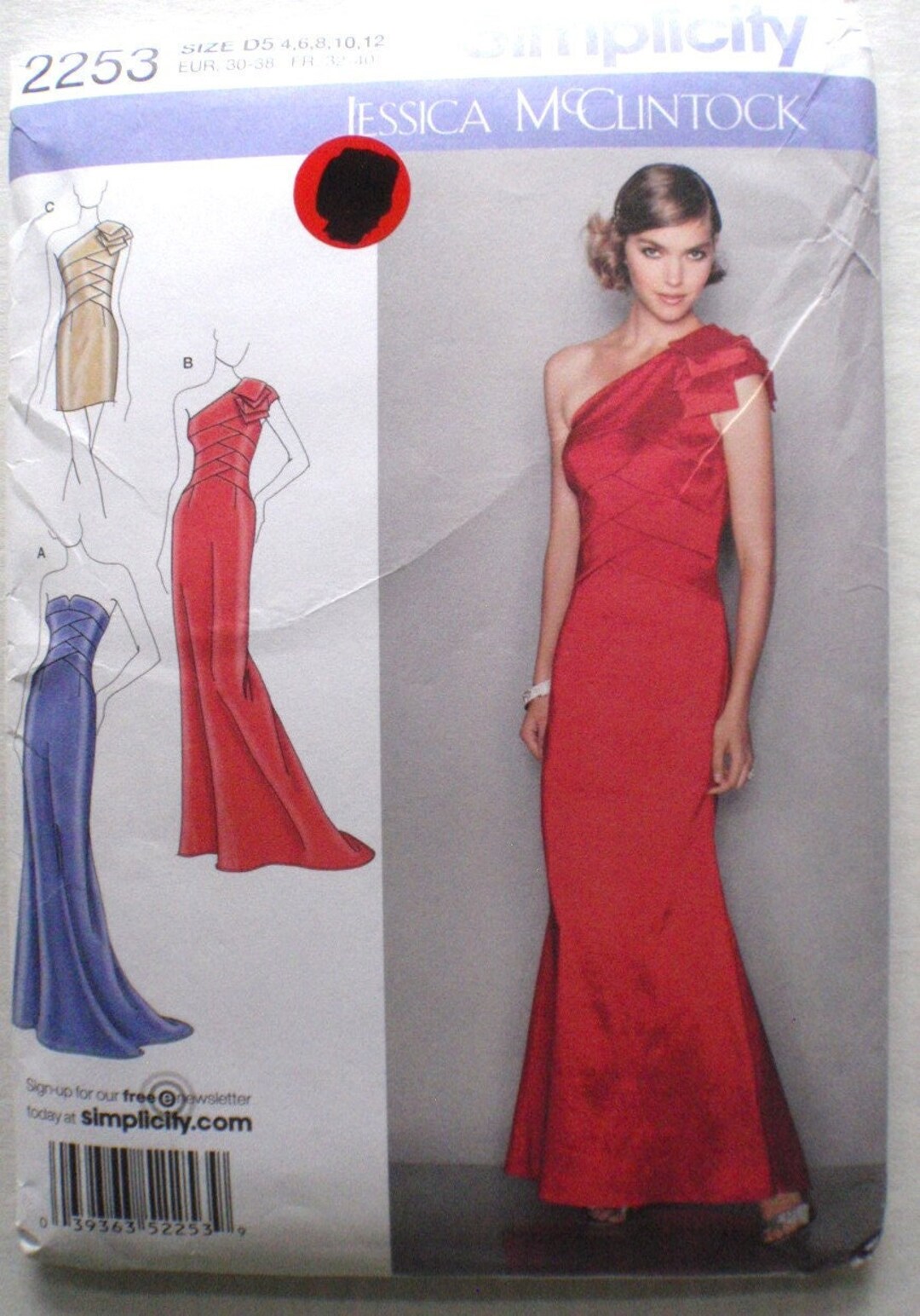 Patron De Couture Simplicity 2252 - Robe De Soirée Jessica McClintock, Tailles 32 à 40