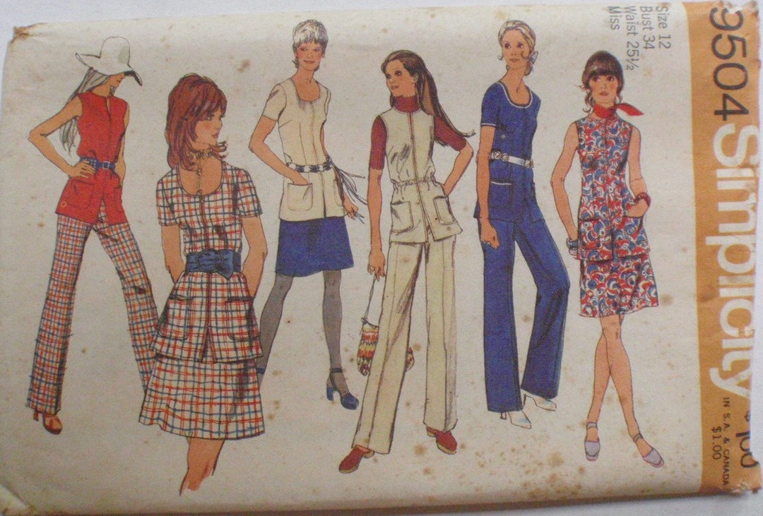 Simplicity 9504 Sewing Pattern Tunic With Two Necklines and Front ...