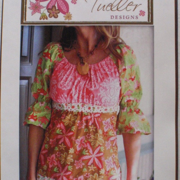 Lila Tueller Funked Out Peasant Blouse - Independent Sewing Pattern - Sizes 8-10-12 - Uncut