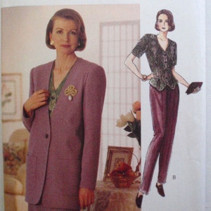 Vogue Woman Wzór do szycia - Misses/Misses Petite Kurtka podszyta, Top podszyty, Spódnica, Spodnie - Vogue 8668 - Rozmiary 12-14-16, Biust 34 - 38 - NIEPRZECIĘTE