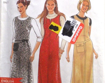 New Look 6902 Sewing Pattern - Jumper and Belt Bags - Sizes 10-22, Bust 32 1/2 - 44 - Uncut