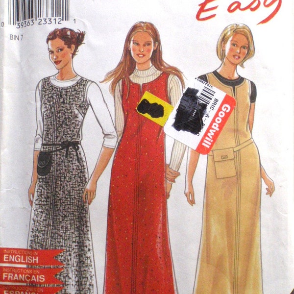 New Look 6902 Sewing Pattern - Jumper and Belt Bags - Sizes 10-22, Bust 32 1/2 - 44 - Uncut