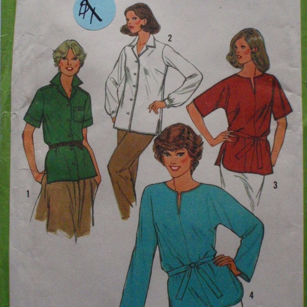 Sizes 40-42-44, Bust 44 - 48 - Womens Tunics and Belt - 1970s Simplicity 9049 - Uncut