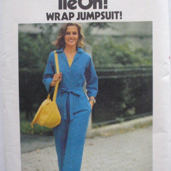 Butterick 5240 - Tie On Wrap Jumpsuit Sewing Pattern - Size 10, Bust 32 1/2, UNCUT