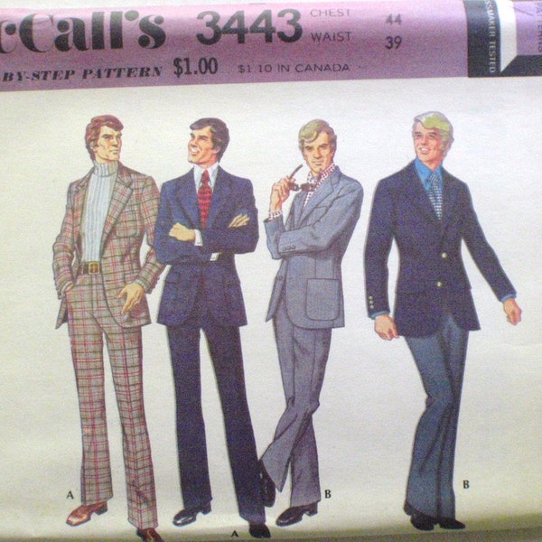 Mens Suit Pattern Etsy